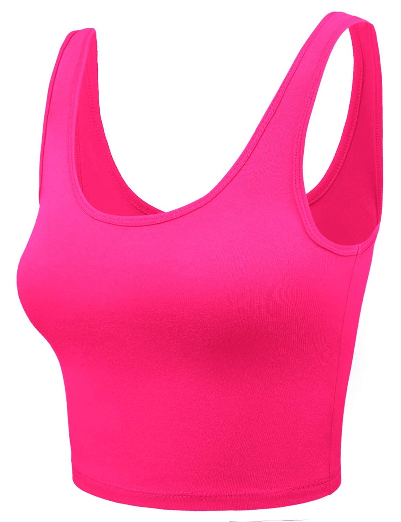 HATOPANTS Women Sleeveless Racerback Crop Tank Top Cami Backless Scoopneck Shirts HOTPI M - Image 2